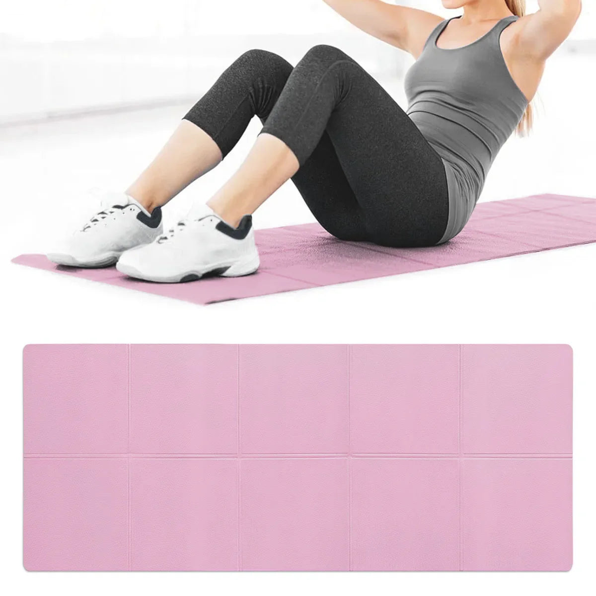 Yoga Mat Thick 1/5" Thick Non Slip Anti-Tear High Density Exercise Mat with Carrying Strap Large Yoga Mat for Floor, Gym, Fitness, Pilates, Stretching, Home Yoga, Workouts